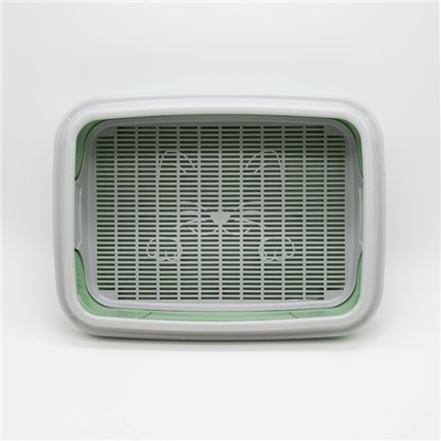 Туалет с бортом с сеткой, 45×34×15 см, серый/оливковый