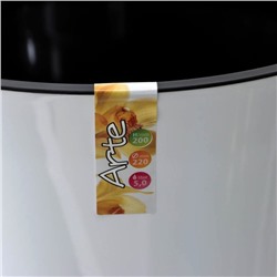 Кашпо для цветов со вставкой Santino «Арте», 5 л, пластик, бело-чёрный