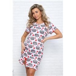 Сорочка женская 33601 (Белый/красный)