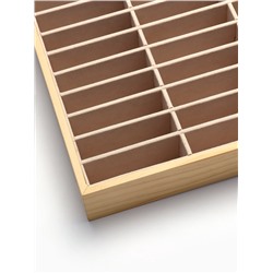 Подставка для украшений QF 35×24×5, 40 ячеек, бежевая