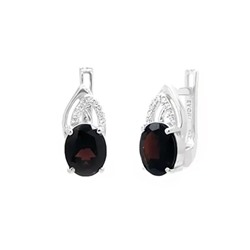 Серьги из серебра гранат, Анетта