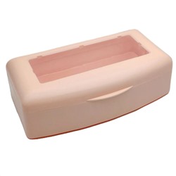 Nail Art Бокс для стерилизации и дезинфекции инструментов с прозрачной крышкой, персиковый 22700