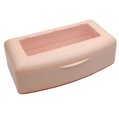 Nail Art Бокс для стерилизации и дезинфекции инструментов с прозрачной крышкой, персиковый 22700