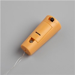 Гирлянда «Нить» 1 м роса с пробкой, IP20, серебристая нить, 10 LED, батарейки LR44×3 (в комплекте), свечение зелёное