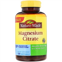 Nature Made, цитрат магния, 120 капсул