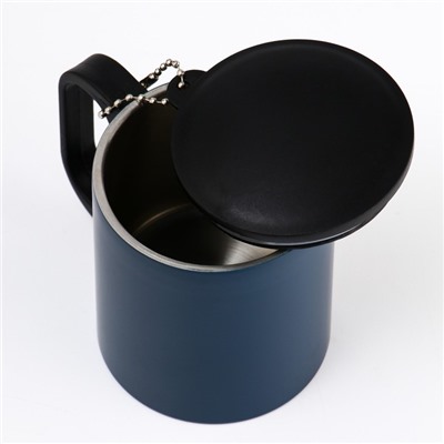 Термокружка, 180 мл, «Мастер К», сохраняет тепло 2 ч, 8.5×6.8 см, темно-синяя