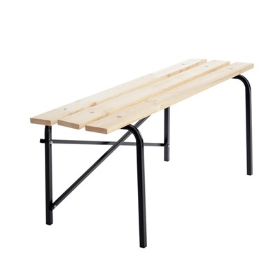 Лавочка садовая Laksi, 120×40×45 см, металл, дерево