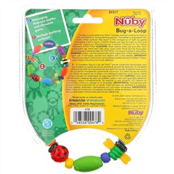 Nuby, Bug-a-Loop, прорезыватель для зубов, для детей от 3 месяцев, 1 шт.