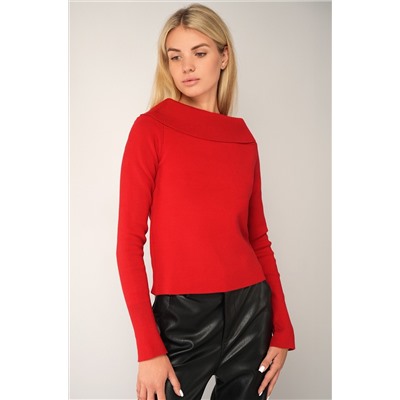 Женский вязаный джемпер с открытыми плечами Happyfox