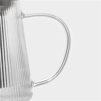 Заварочный чайник Magistro «Грани», 1 л, металлическое сито, стекло