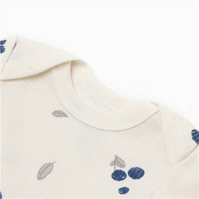 Боди с длинным рукавом «Крошка Я», размер 62-68, молочное