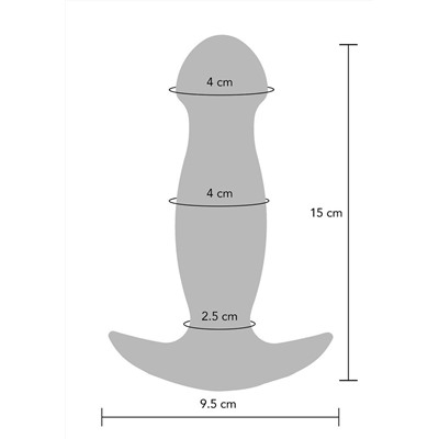 Синяя анальная вибропробка Buttocks The Wild Magn Pulse Vibrating Plug - 15 см.