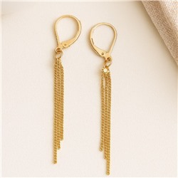 Серьги висячие цепочки ювелирная бижутерия коллекция "Xuping" покрытие позолота, арт.101.327