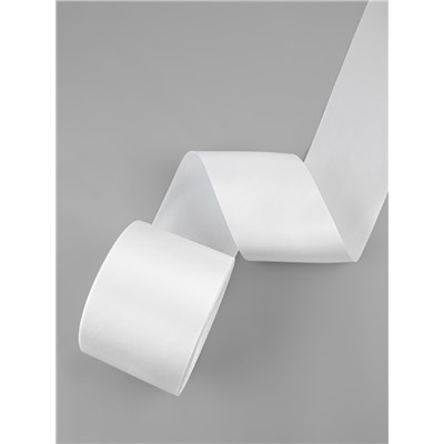 Лента атласная, 100 мм, 100±5 м, белая