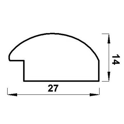 Рама для картин (зеркал) 40×50×2.7 см, пластиковая, Calligrata 6472, чёрная