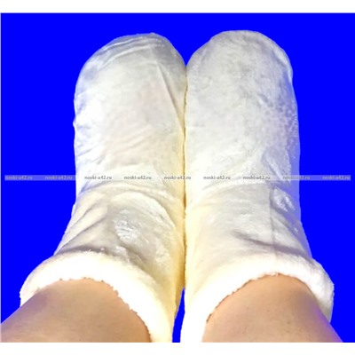 6 ПАР - Носки-САПОЖКИ женские с мехом ОДНОТОННЫЕ ВЫСОКИЕ