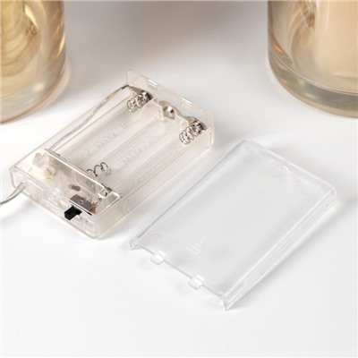 Светодиодная фигура «Сердце с бусинами» 40.5×39.5 см, металл, батарейки ААх3 (не в комплекте), свечение тёплое белое