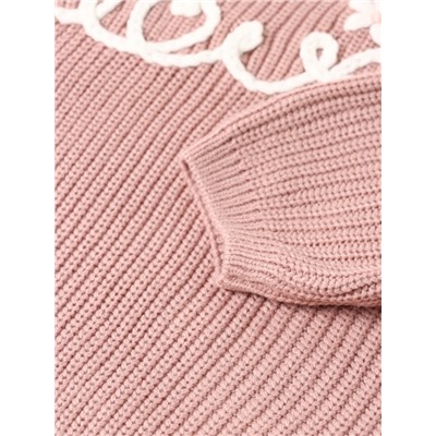 Джемпер детский KAFTAN Love, размер 30 (98-104 см), розовый