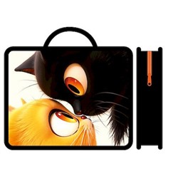 Папка пластиковая А4 на молнии с ручками 33х26х7,5 см ПМ-А4-26 "ДВА КОТА" Пчелка