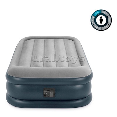 Надувная кровать Deluxe Pillow Rest Raised Bed (99х191х42см,) встроенный насос 220v