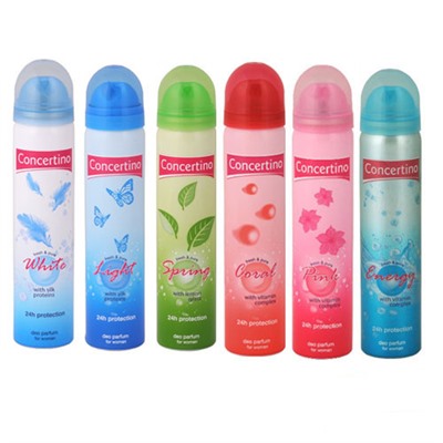 Дезодорант-спрей женский Concertino Spring Fresh&Pure Парфюмированный, 75мл