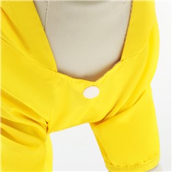 Комбинезон для собак, демисезонный с подкладом, размер S (ДС 25, Ог 37 см), жёлтый