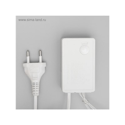 Гирлянда «Водопад» 2×1.5 м, IP44, прозрачная нить, 400 LED, свечение белое, 8 режимов, 220 В