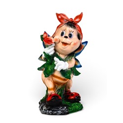 Садовая фигура из полистоуна «Пчёлка в платке», 25×26×50 см