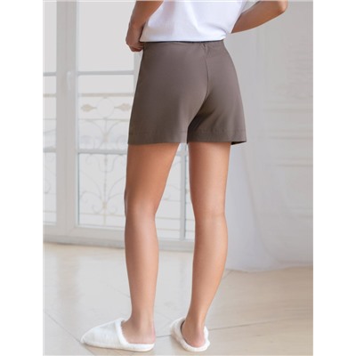 Короткие шорты с поясом на резинке из 100 %хлопка