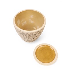 Горшок для цветов «Антей», 20 л, d=35 см, h=30 см, керамический, с поддоном, бежевый