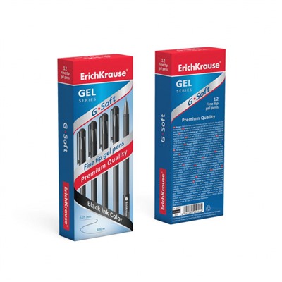 Ручка гелевая 0.38 мм "Бархат Классика" 39207 черный ErichKrause