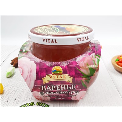 Варенье из лепестков роз "Vital" 430гр