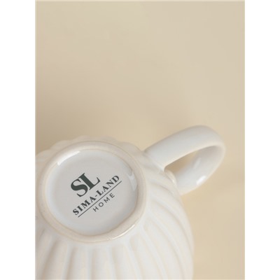 УЦЕНКА Набор кружек «Нимфея», 2 шт., 300 мл, тёплый белый