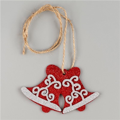 Новогоднее украшение «Колокольчики», на клеевой основе