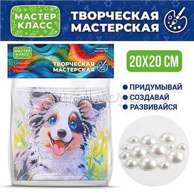 Мозаика алмазная "Собачка" 20*20 см.