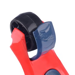 Самокат 3-х кол., красный, светящиеся колёса, PU, ABEC 7, в коробке