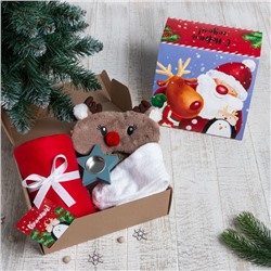 Новогодний подарочный набор «Теплых объятий», плед и аксессуары