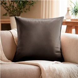 Наволочка декоративная «Этель», 45×45 см, кожзам, чёрная