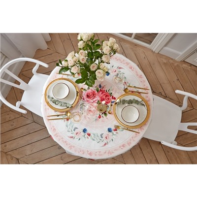 Скатерть круглая «Этель. Розы», d=160 см, 100 % хлопок, саржа 190 г/м²