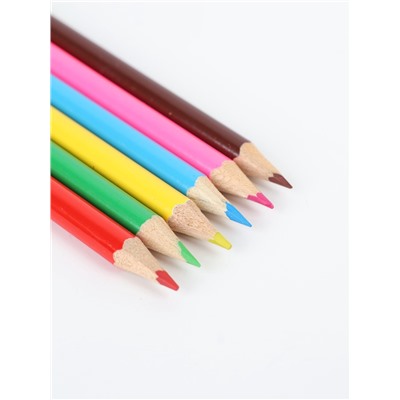 Подарочный набор новогодний, 5 шт. блок с раскраской, мини карандаши цветные