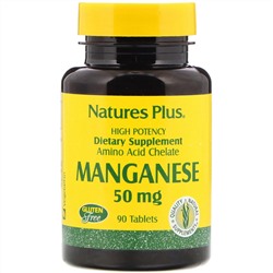 Nature's Plus, марганец, 50 мг, 90 таблеток