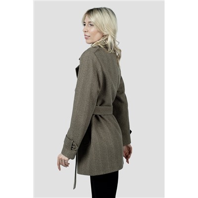 01-12247 Пальто женское демисезонное (пояс)