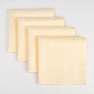 Набор салфеток «Этель» Shine, 45×45 см, цвет молочный, с пропиткой ВГМО, 192 г/м²