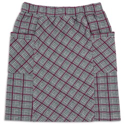 Юбка клетка с карманами