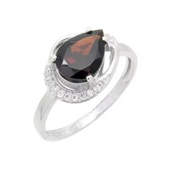 Кольцо из серебра гранат, Лучик