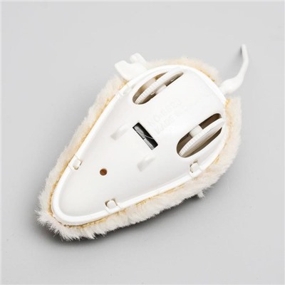 Мышь заводная малая, 8.5 см, искусственный мех, бежевая