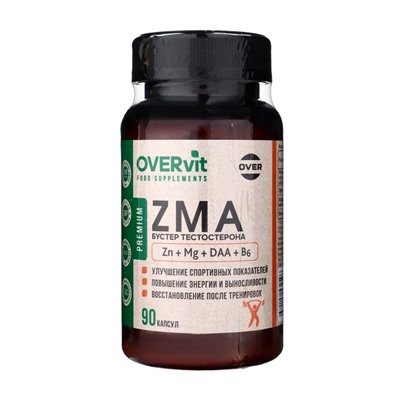 Комплексная добавка к пище ZMA OVERvit, 90 капсул