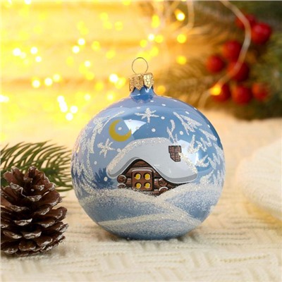 Ёлочный шар «Лесная избушка» d=8.5 см, МИКС