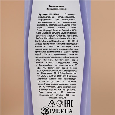 Гель для душа, 250 мл, аромат черничного макаруна, AROMA SOUND by URAL LAB