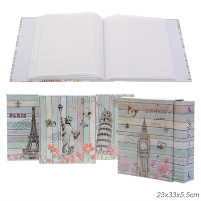 Фотоальбом 60 фото 10х15 Города / 9277 /уп 72/ 30 листов